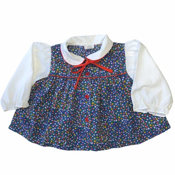 Vintage Floral Boho Peasant Top